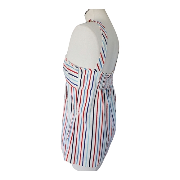 Akira Chicago Multicolor Striped Sleeveless Tank Top – S L – Red, White & Blue - Picture 6 of 12